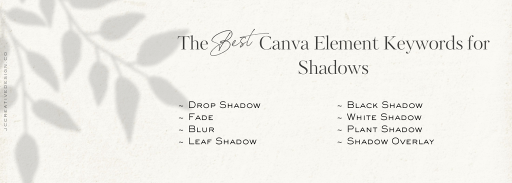 The best free Canva keywords for shadows